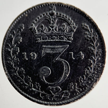 1914 George V Threepence Silver Coin | Very High Grade | a8432