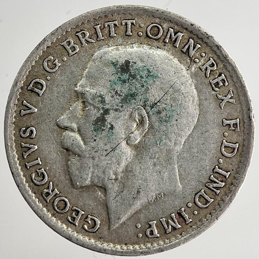 1917 George V Threepence Silver Coin | Fine Collectable Grade | a8446
