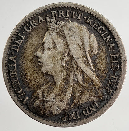 1901 Victoria Threepence Silver Coin | Fine Collectable Grade | a8492