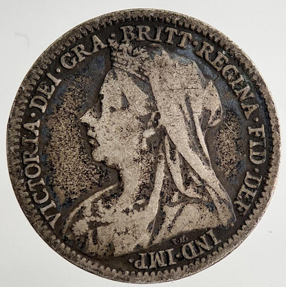 1893 Victoria Threepence Silver Coin | Fine Collectable Grade | a8498