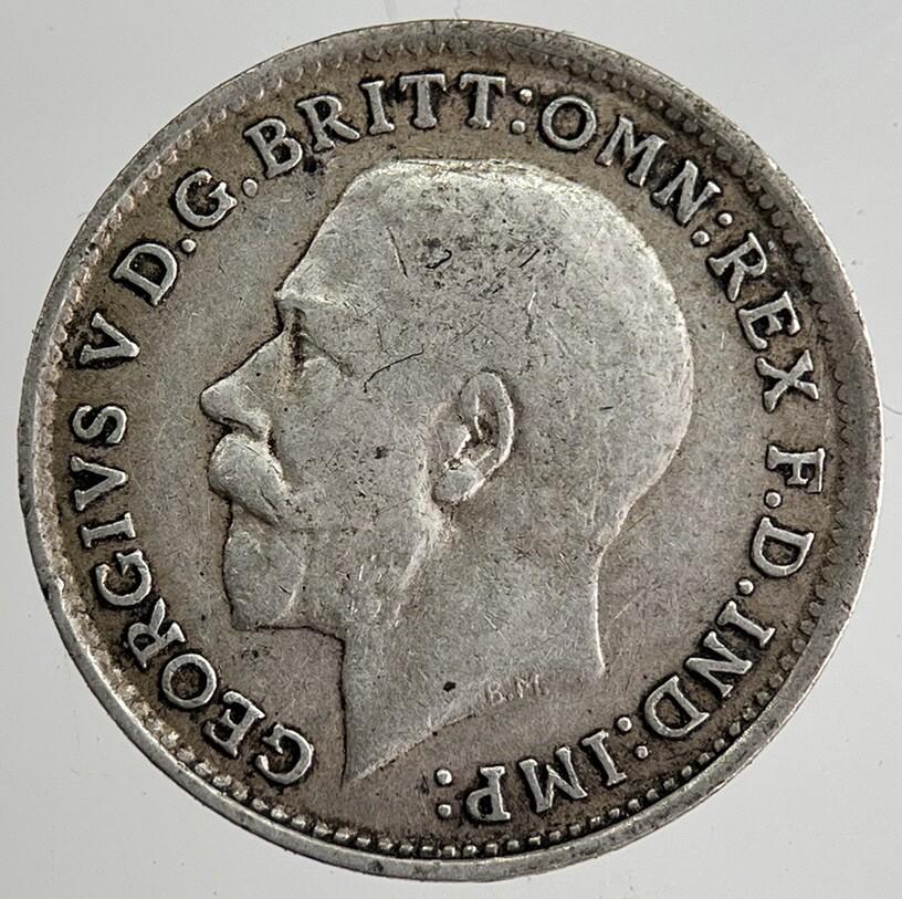 1917 George V Threepence Silver Coin | Very High Grade | a8441