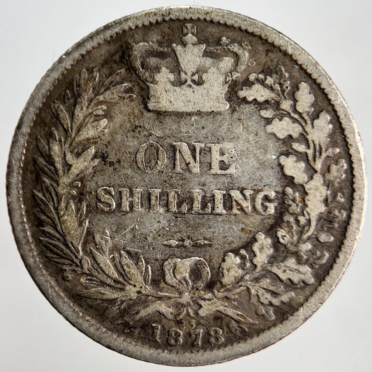1878 Die-25 Victoria Shilling Silver Coin | Collectable Grade | a735
