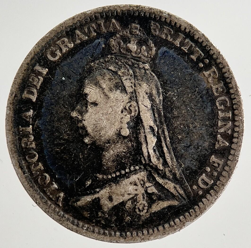 1890 Victoria Threepence Silver Coin | Fine Collectable Grade | a8494