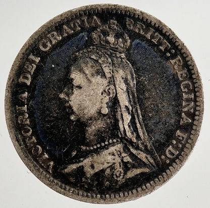 1890 Victoria Threepence Silver Coin | Fine Collectable Grade | a8494