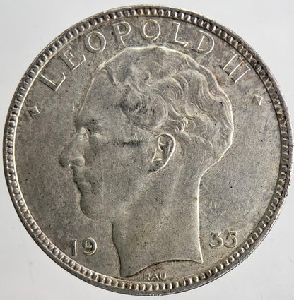 1935 Belgium 20 Francs Silver Coin | Fine Collectable Grade | a6884