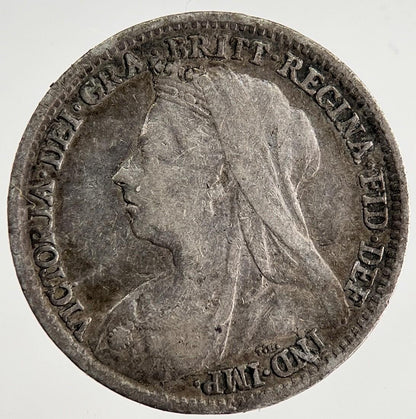 1897 Victoria Threepence Silver Coin | Fine Collectable Grade | a8487