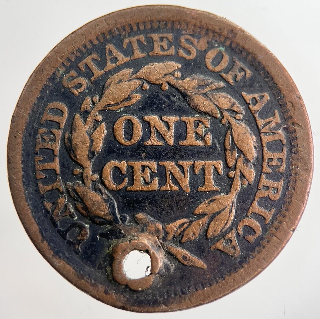 1849 US USA Large 1 One Cent Coin | Collectable Grade | a8970