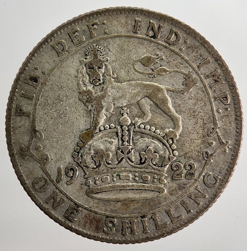 1922 George V Shilling British Silver Coin | Fair Grade | a8063