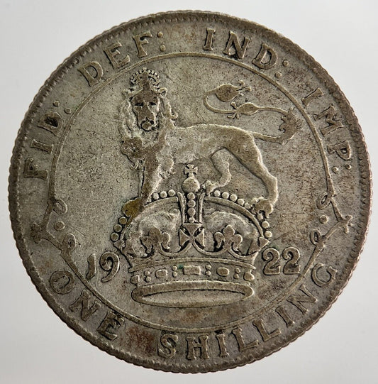 1922 George V Shilling British Silver Coin | Fair Grade | a8063