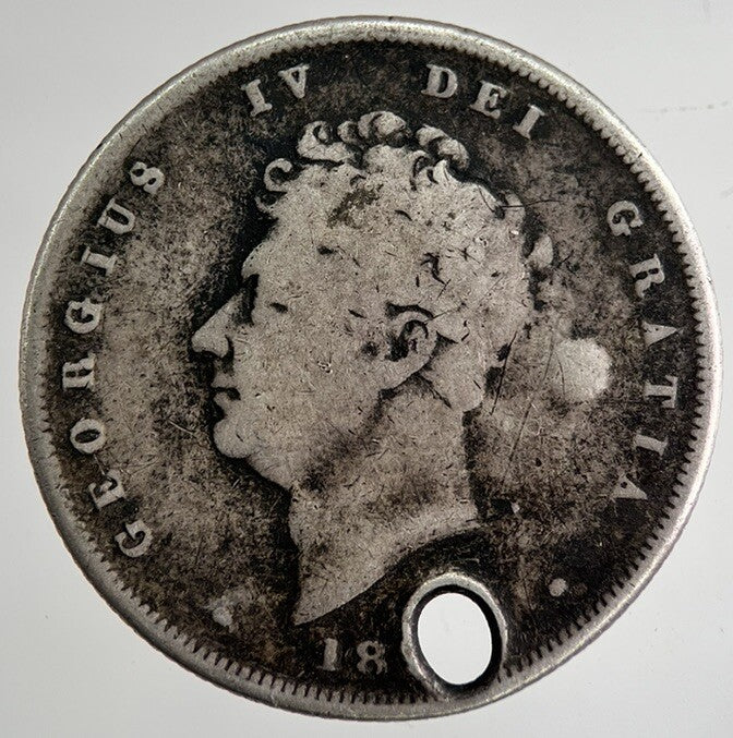 British George IV Shilling Silver Coin | Collectable Grade | a8461