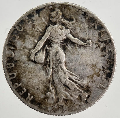 1918 France 50 Centimes Cents Silver Coin | Fine Collectable Grade | a8365