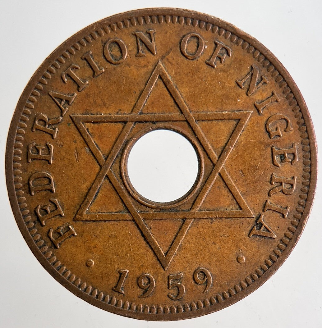 1959 Elizabeth II Nigeria One Penny Coin | Very High Grade | a6885