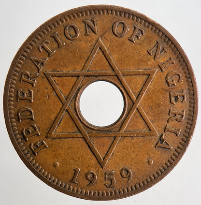 1959 Elizabeth II Nigeria One Penny Coin | Very High Grade | a6885