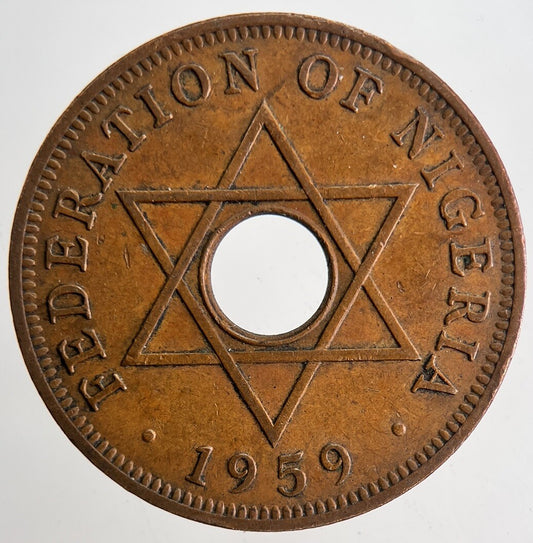 1959 Elizabeth II Nigeria One Penny Coin | Very High Grade | a6885