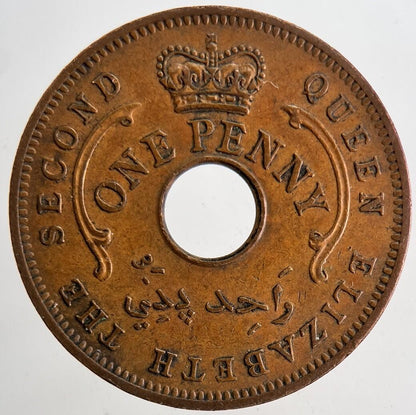 1959 Elizabeth II Nigeria One Penny Coin | Very High Grade | a6885