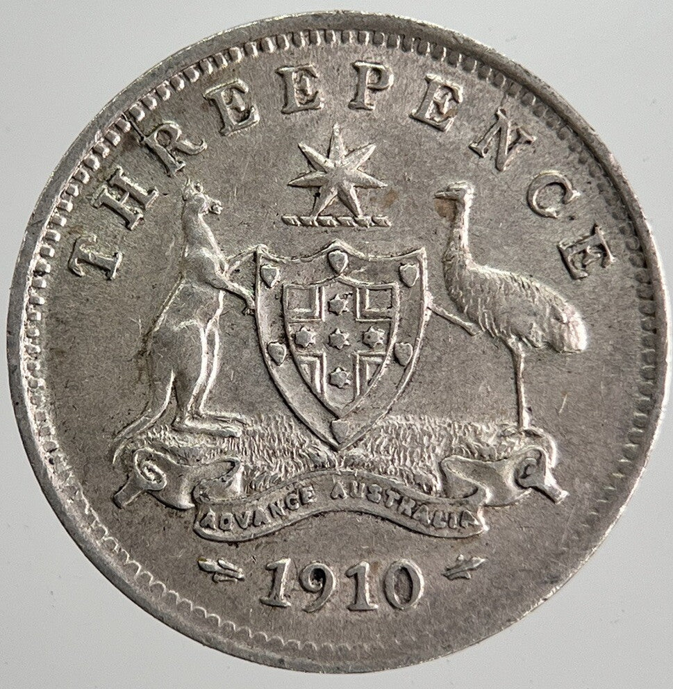 1910 Australia Threepence Silver Coin | Very High Grade | a8410