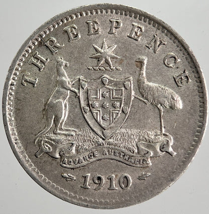 1910 Australia Threepence Silver Coin | Very High Grade | a8410