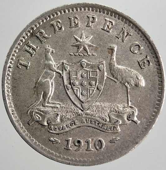 1910 Australia Threepence Silver Coin | Very High Grade | a8410