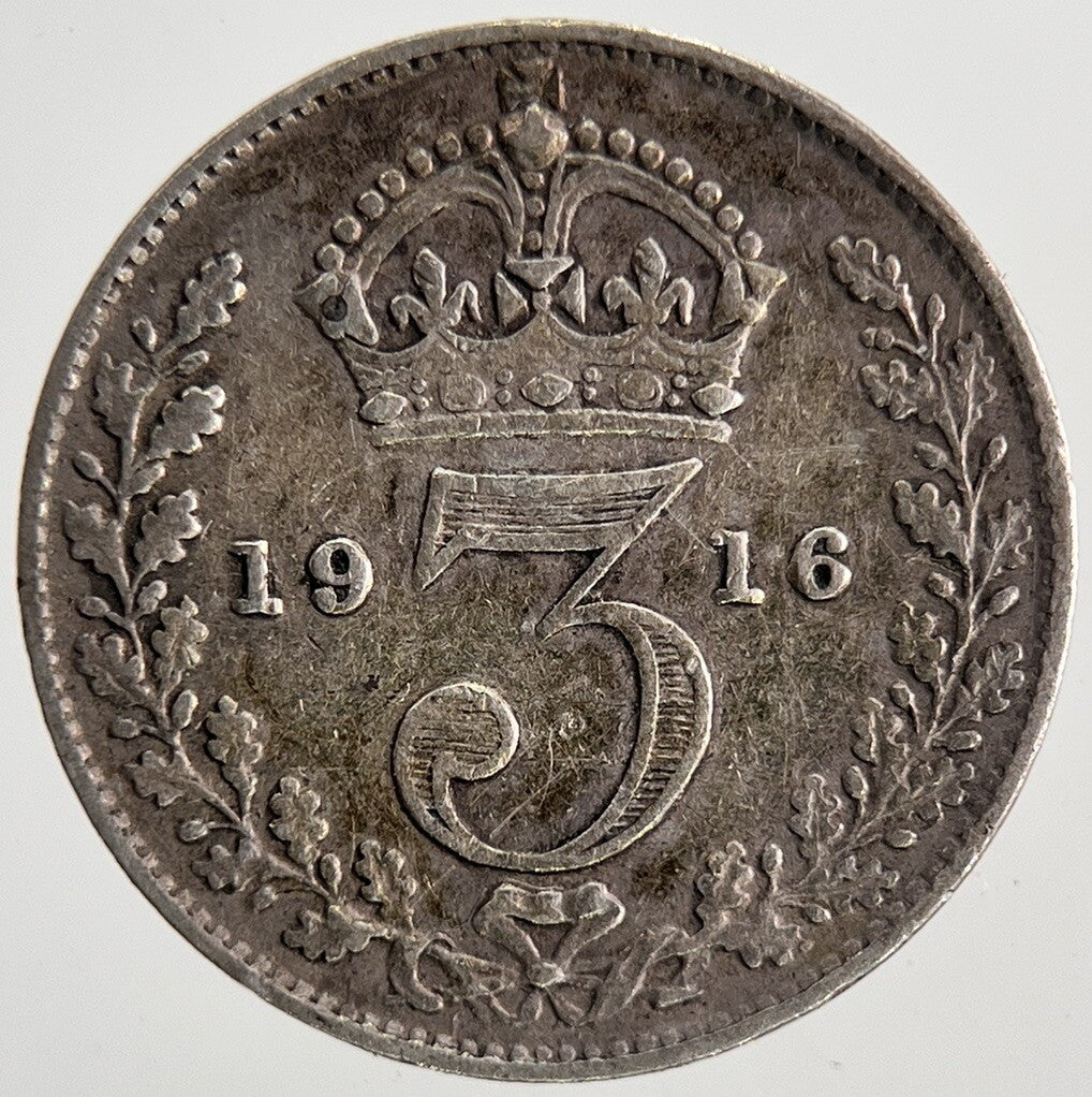 1916 George V Threepence Silver Coin | Fine Collectable Grade | a6900
