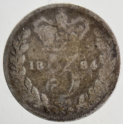 1884 Victoria Threepence Silver Coin | Collectable Grade | a6890