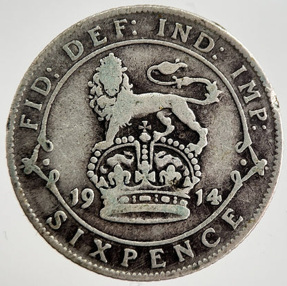 1914 George V Sixpence Silver Coin | Collectable Grade | a8514