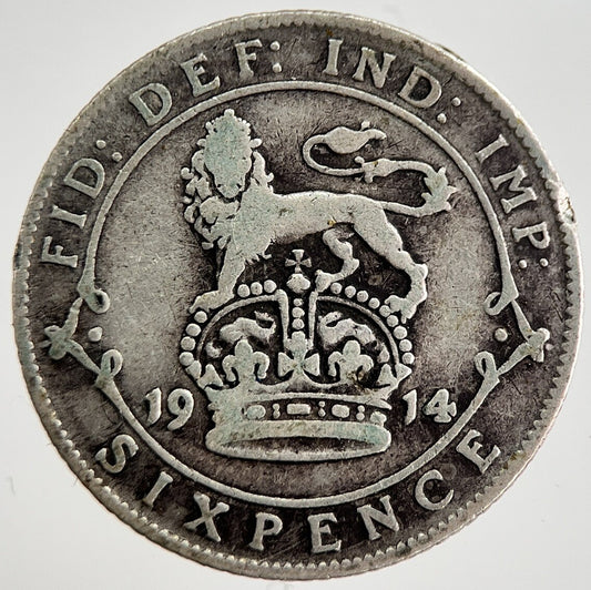 1914 George V Sixpence Silver Coin | Collectable Grade | a8514
