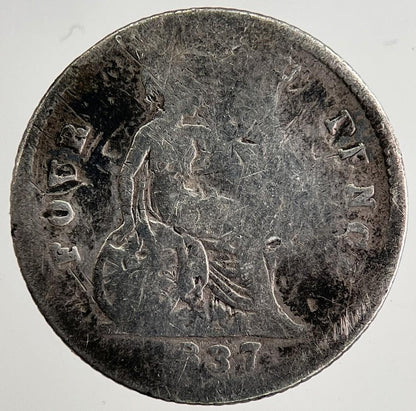 1837 William IV Four-Pence Groat Silver Coin | Fair Grade | a8508