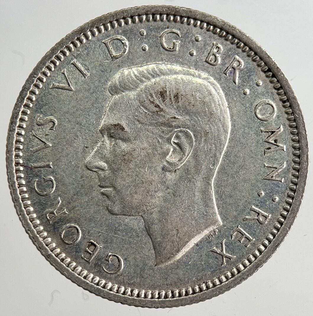 1940 George VI British Sixpence Silver Coin | Very Fine Grade | a8347