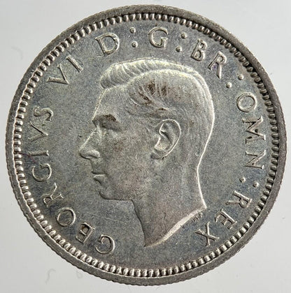 1940 George VI British Sixpence Silver Coin | Very Fine Grade | a8347