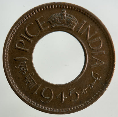 1945 India 1 Pice Coin | Fine Collectable Grade