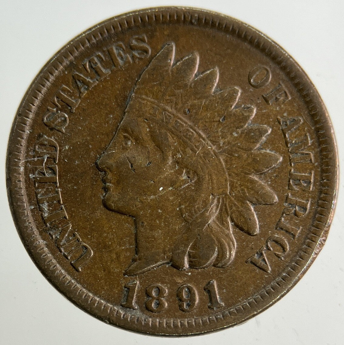 1891 US USA One Cent Coin | Fine Collectable Grade