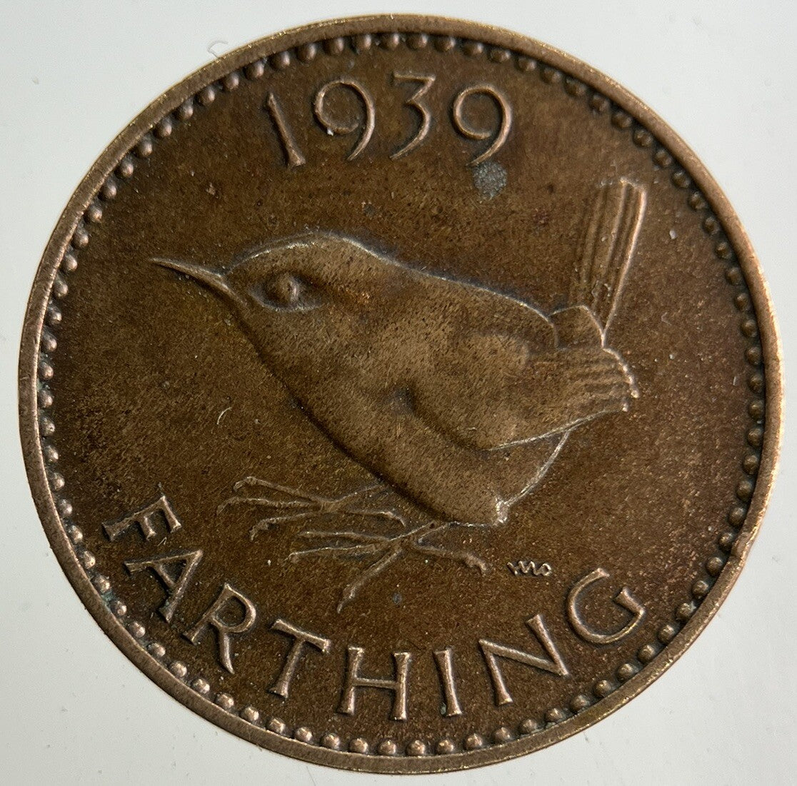 1939 George VI Wren Farthing Coin | Very High Grade
