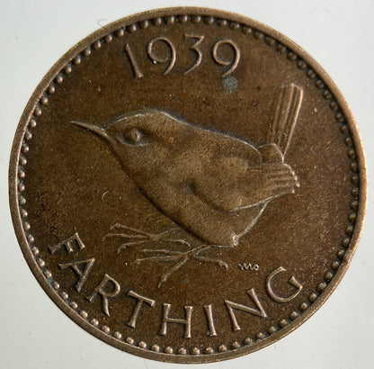 1939 George VI Wren Farthing Coin | Very High Grade