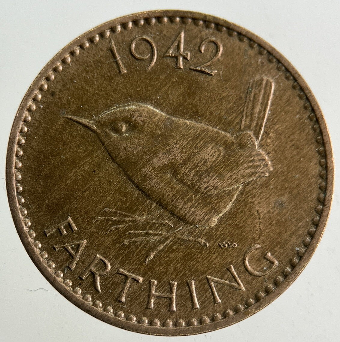1942 George VI Wren Farthing Coin | Very High Grade