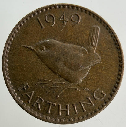 1949 George VI Wren Farthing Coin | Very High Grade