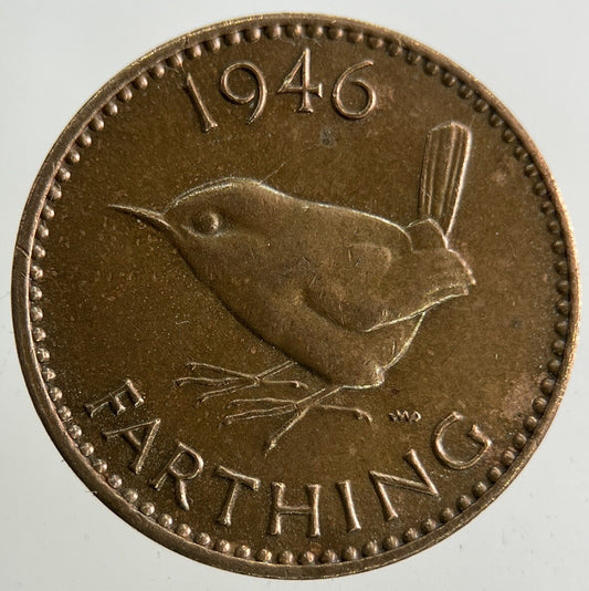 1946 George VI Wren Farthing Coin | Very High Grade