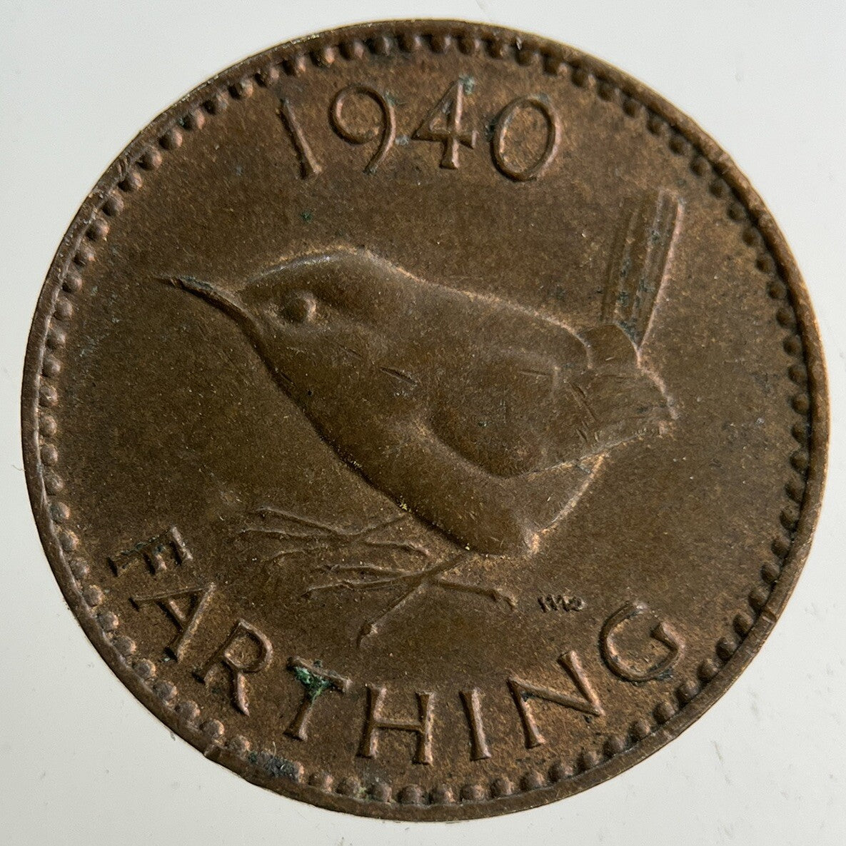 1940 George VI Wren Farthing Coin | Very High Grade