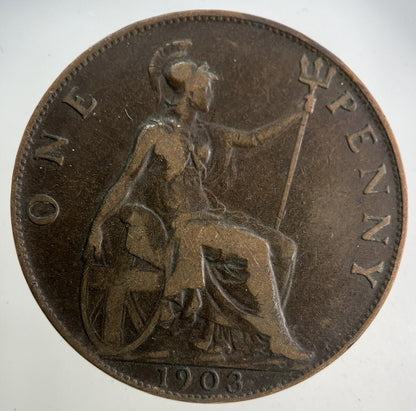 1903 Edward VII One Penny Coin | Fine Collectable Grade