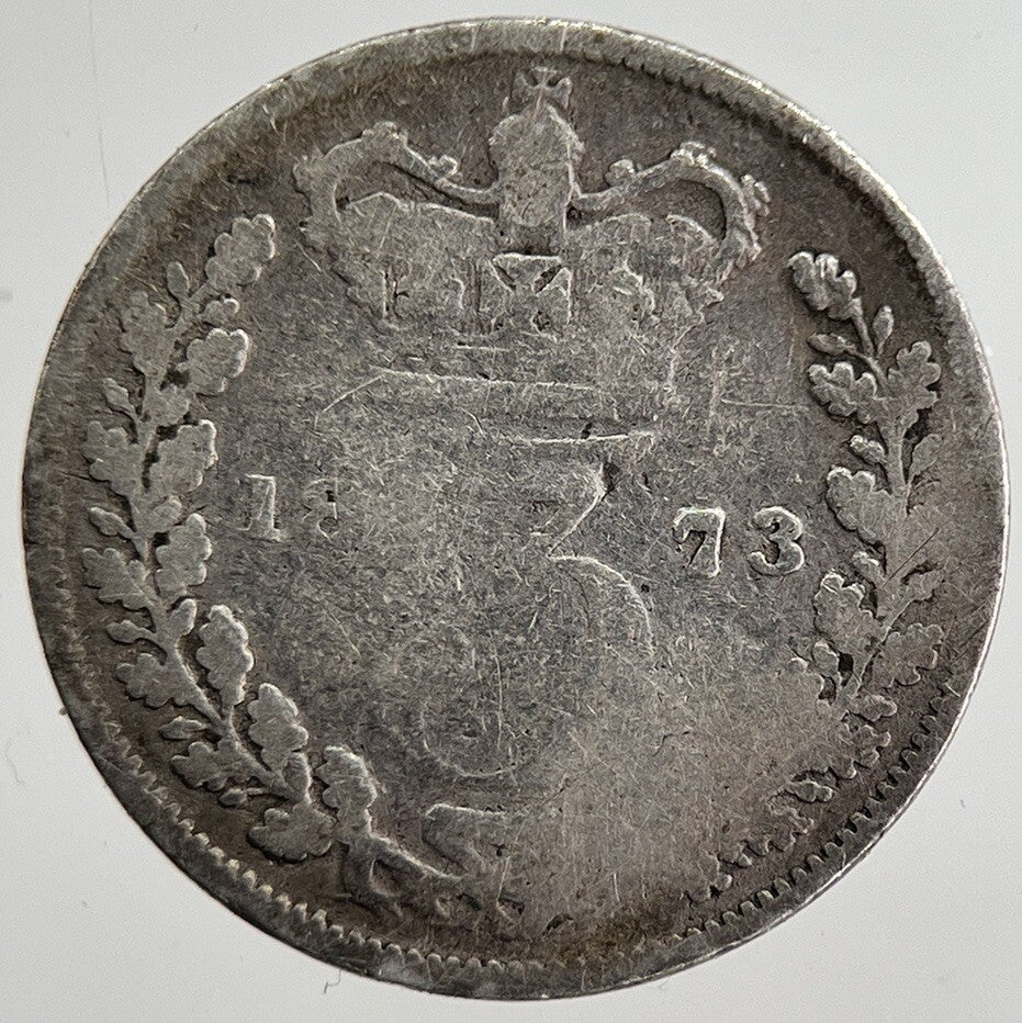 1873 Victoria Threepence Silver Coin | Collectable Grade | a8818