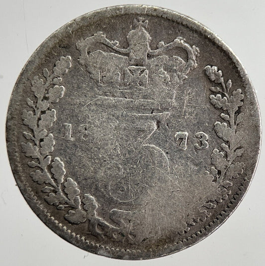 1873 Victoria Threepence Silver Coin | Collectable Grade | a8818