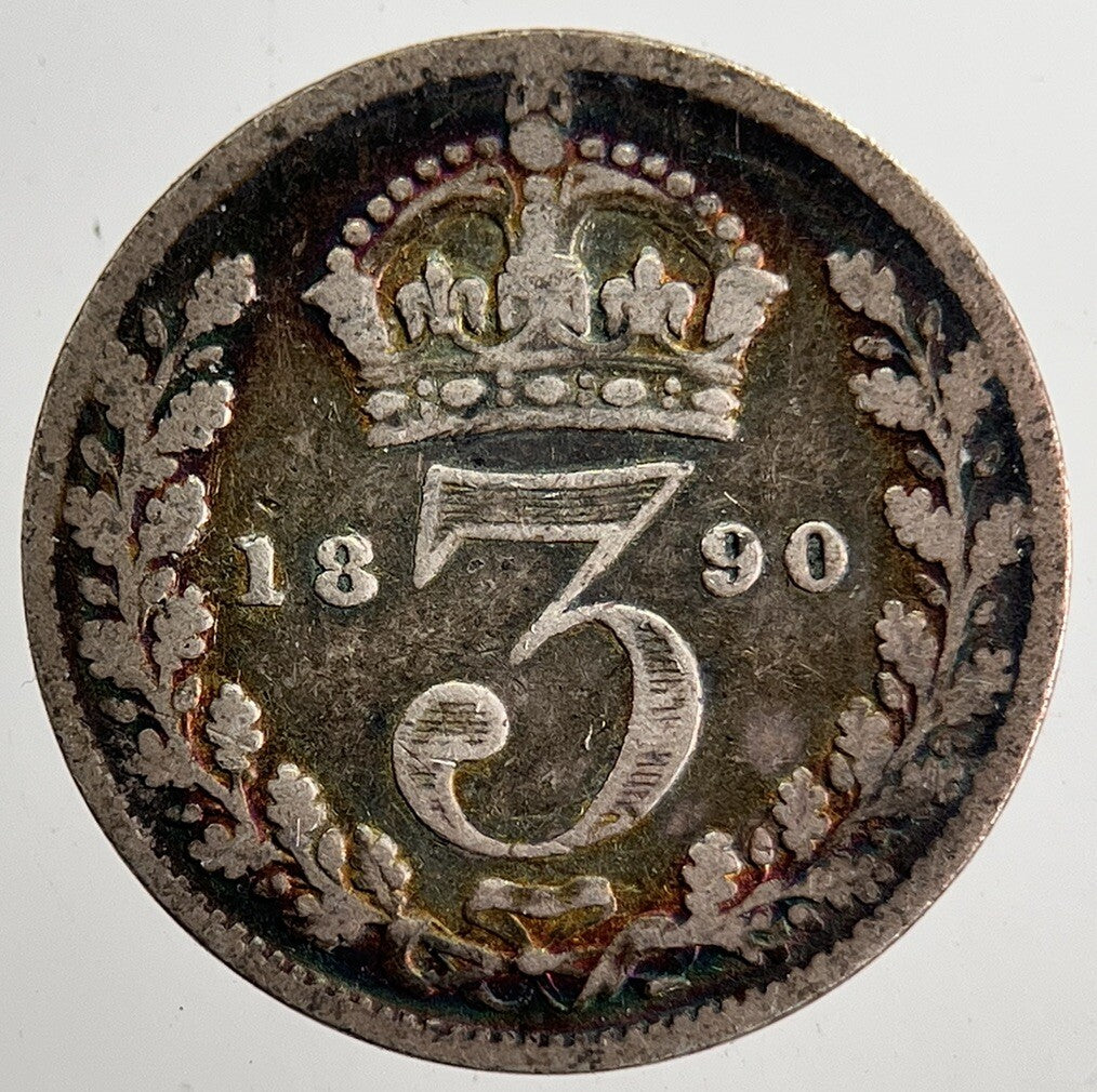1890 Victoria Threepence Silver Coin | Collectable Grade | a8677