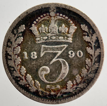 1890 Victoria Threepence Silver Coin | Collectable Grade | a8677
