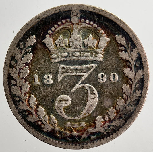 1890 Victoria Threepence Silver Coin | Collectable Grade | a8677