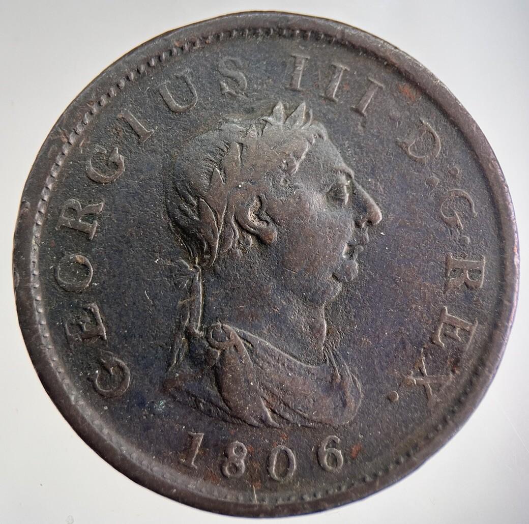 1806 George III 3rd One Penny Coin | Fine Collectable Grade | a8975