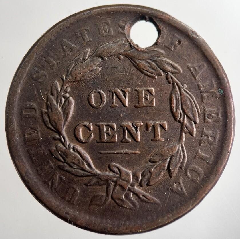 1838 US USA Large 1 One Cent Coin | Fine Collectable Grade | a8973