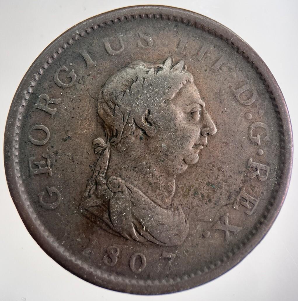 1807 George III 3rd One Penny Coin | Fine Collectable Grade | a8974
