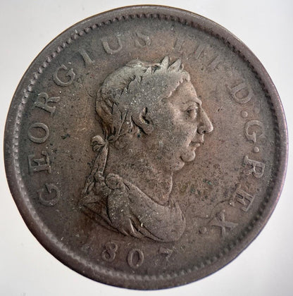 1807 George III 3rd One Penny Coin | Fine Collectable Grade | a8974