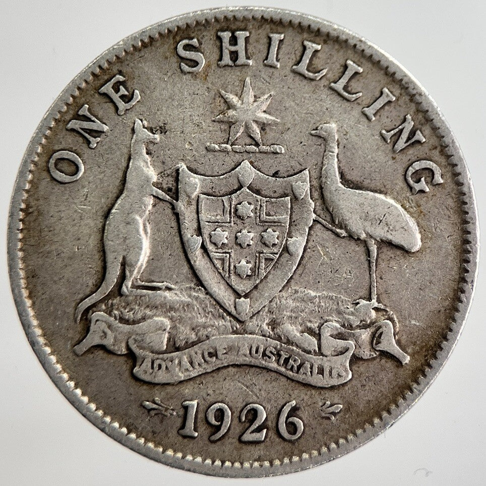 1926 Australia Shilling Silver Coin | Fine Collectable Grade | a8526