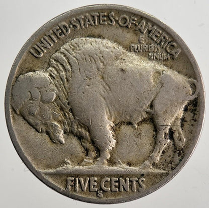 1936-S US USA Buffalo Indian Head Nickel Coin | Fine Collectable Grade | a8964