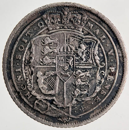 1818 George III Sixpence Silver Coin | Fine Collectable Grade | a6852